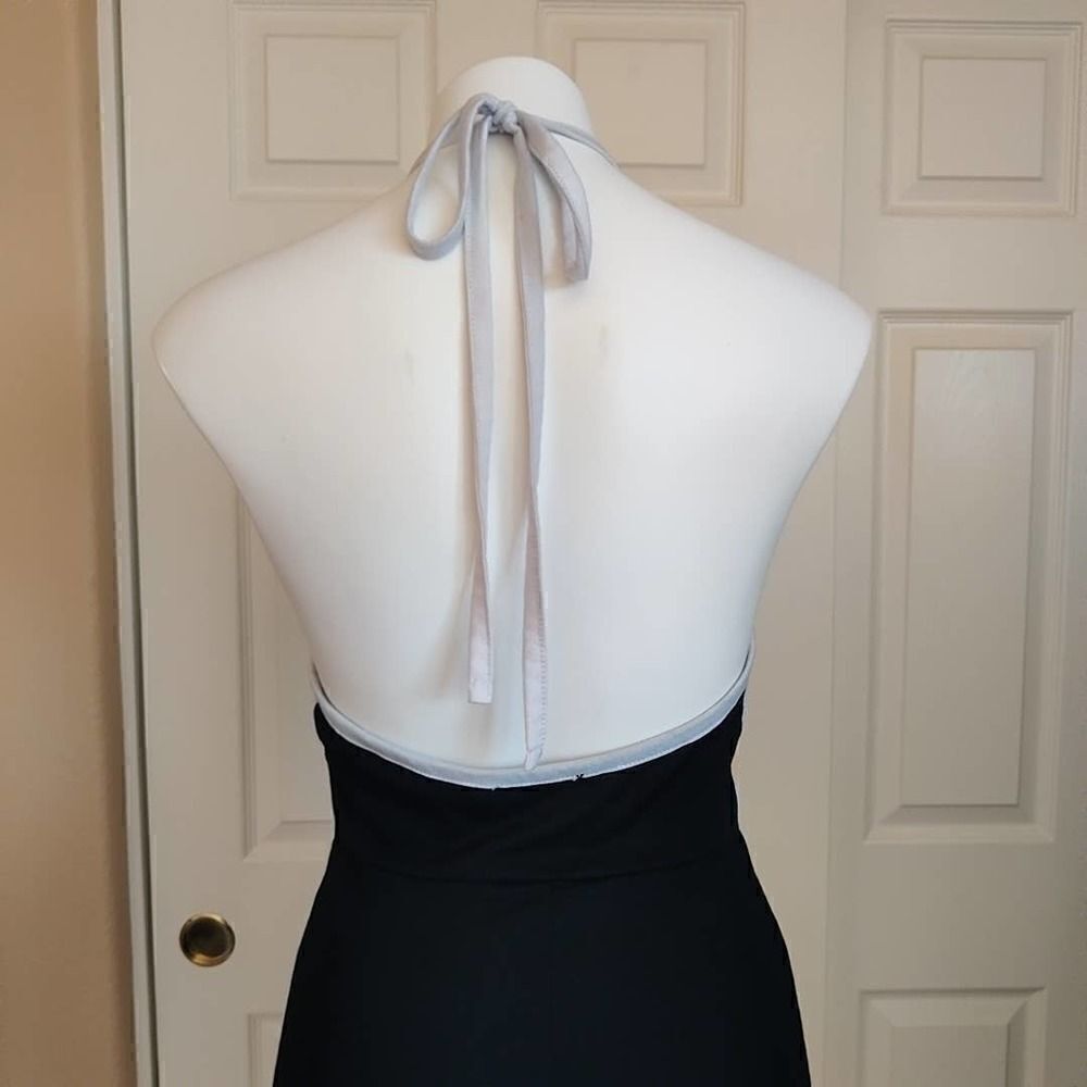 Shein deep V halter bodycon jumpsuit sz S - Picture 5 of 10